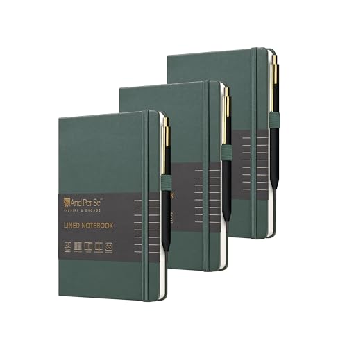 &And Per Se A5 Journal & Pen Set – Lined and Dotted Styles - Green