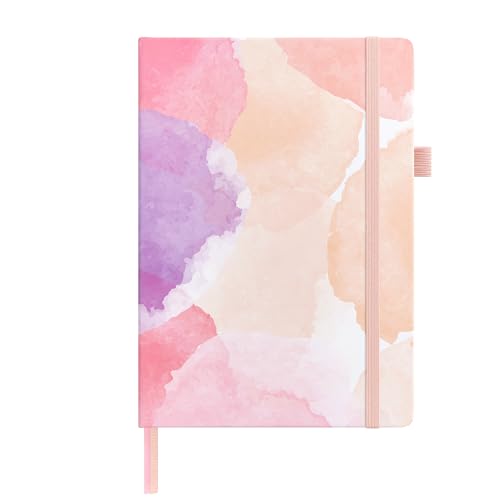 &And Per Se A5 Hardcover Journal Notebook – Multiple Paper Styles - Blush Watercolor