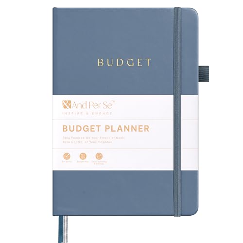 &And Per Se Budget Planner – Undated Financial Planner & Expense Tracker - Stone Blue