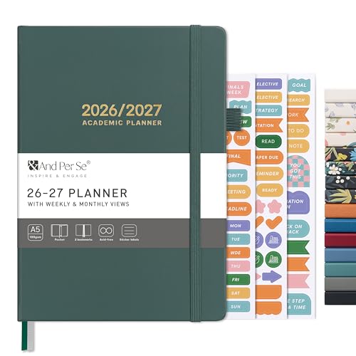 &And Per Se Academic, Teacher & Student Planners – Multiple Styles - Green