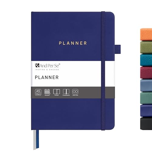 &And Per Se Undated Academic Planner – A5 Hardcover - Royal Blue