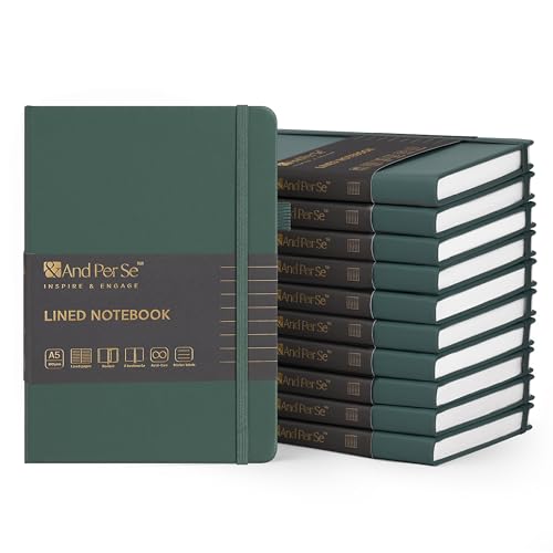 &And Per Se A5 Hardcover Journal Notebook – Multiple Paper Styles - Green