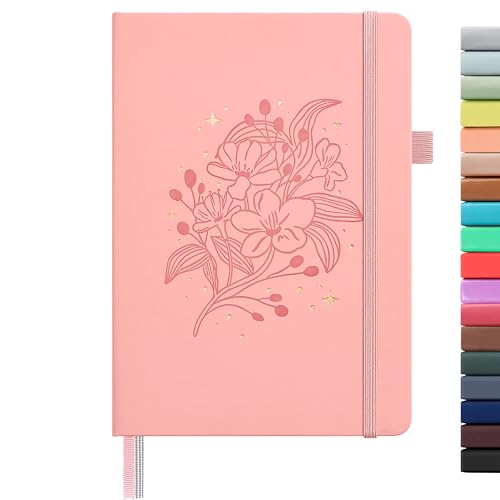 &And Per Se A5 Hardcover Journal Notebook – Multiple Paper Styles - Blush with Pattern