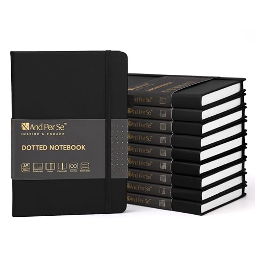 &And Per Se A5 Hardcover Journal Notebook – Multiple Paper Styles - Black