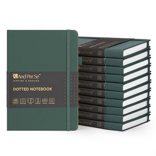 &And Per Se A5 Hardcover Journal Notebook – Multiple Paper Styles - Green