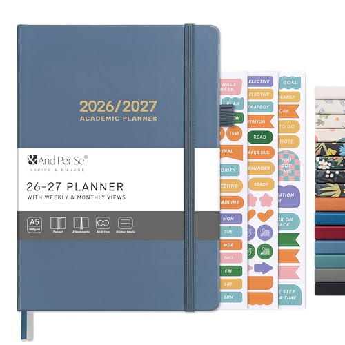 &And Per Se Academic, Teacher & Student Planners – Multiple Styles - Dark Blue
