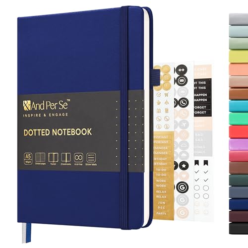 &And Per Se A5 Hardcover Journal Notebook – Multiple Paper Styles - Royal Blue