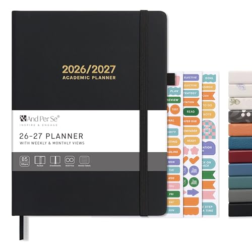 &And Per Se Academic, Teacher & Student Planners – Multiple Styles - Black