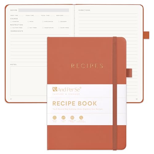 &And Per Se Recipe Book – Blank Cookbook for Your Own Recipes - Terracotta