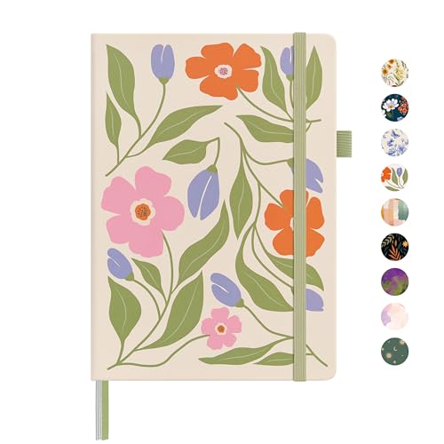 &And Per Se A5 Hardcover Journal Notebook – Multiple Paper Styles - Botanical Floral