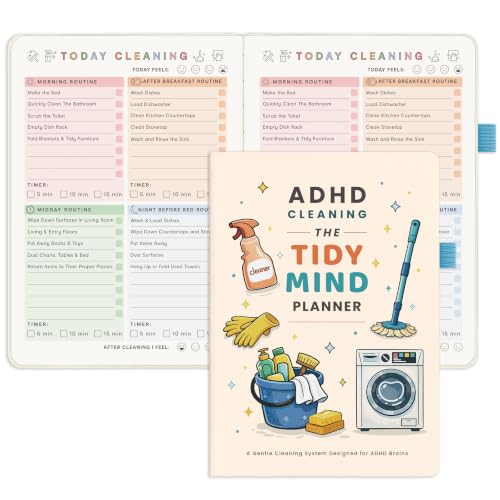 &And Per Se ADHD Cleaning Planner – Undated Home Organizer - Cream White