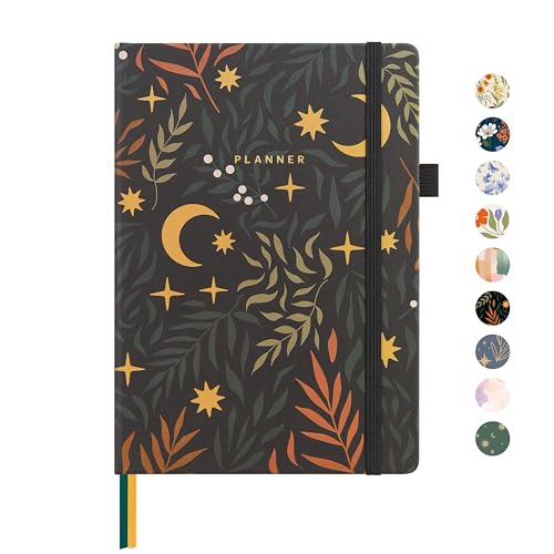 &And Per Se Undated Academic Planner – A5 Hardcover - Lunar Leaf