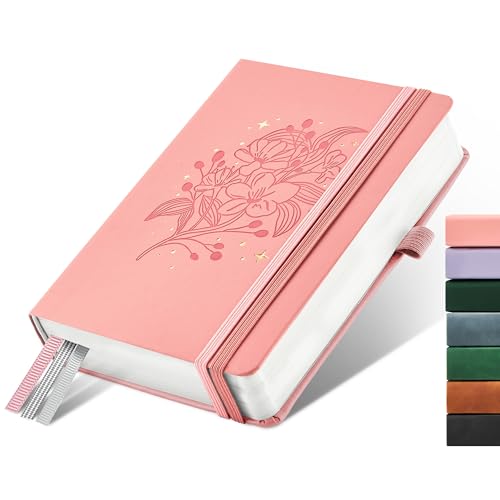 &And Per Se A5 Hardcover Journal Notebook – Multiple Paper Styles - Blush With Pattern