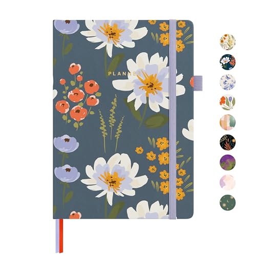 &And Per Se Undated Academic Planner – A5 Hardcover - Garden Flowers