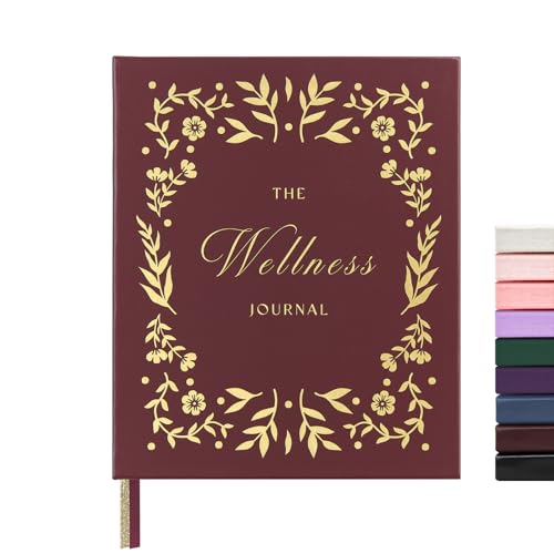 &And Per Se Wellness Journal – Undated Self Care & Mental Health Planner - Burgundy Bloom