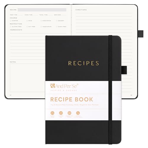 &And Per Se Recipe Book – Blank Cookbook for Your Own Recipes - Black