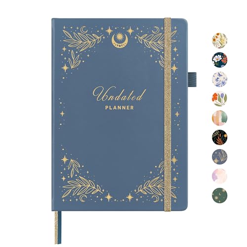 &And Per Se Undated Academic Planner – A5 Hardcover - Stardust Blue