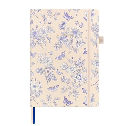 &And Per Se Undated Academic Planner – A5 Hardcover - Blue Flowers