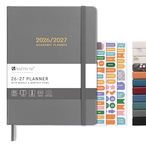 &And Per Se Academic, Teacher & Student Planners – Multiple Styles - Grey