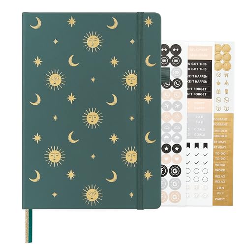 &And Per Se A5 Hardcover Journal Notebook – Multiple Paper Styles - Celestial Green