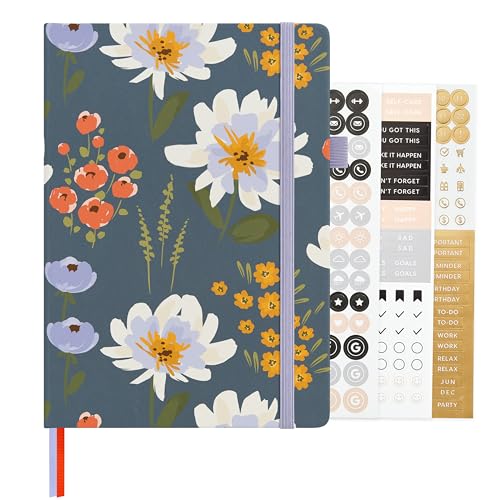 &And Per Se A5 Hardcover Journal Notebook – Multiple Paper Styles - Garden Flowers