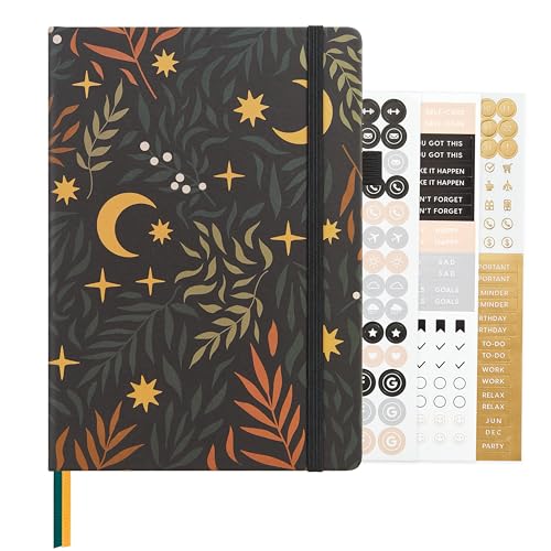 &And Per Se A5 Hardcover Journal Notebook – Multiple Paper Styles - Lunar Leaf