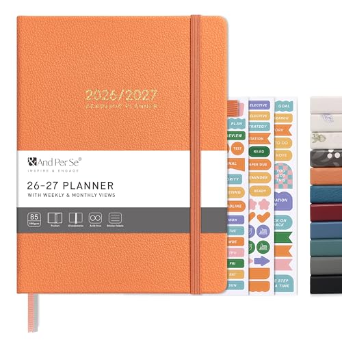 &And Per Se Academic, Teacher & Student Planners – Multiple Styles - Pumpkin Orange