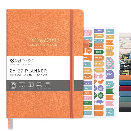 &And Per Se Academic, Teacher & Student Planners – Multiple Styles - Pumpkin Orange