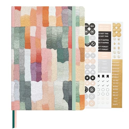 &And Per Se A5 Hardcover Journal Notebook – Multiple Paper Styles - Colorful Stripes